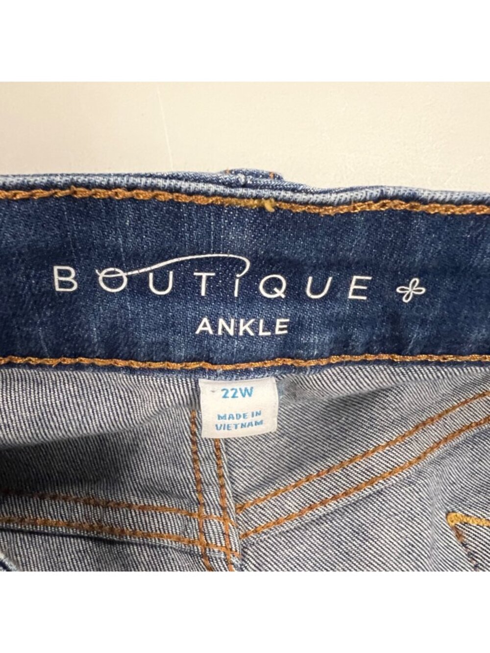 Boutique Womens Ankle Jeans Distressed High Rise Blue Size 22W - Picture 7 of 8